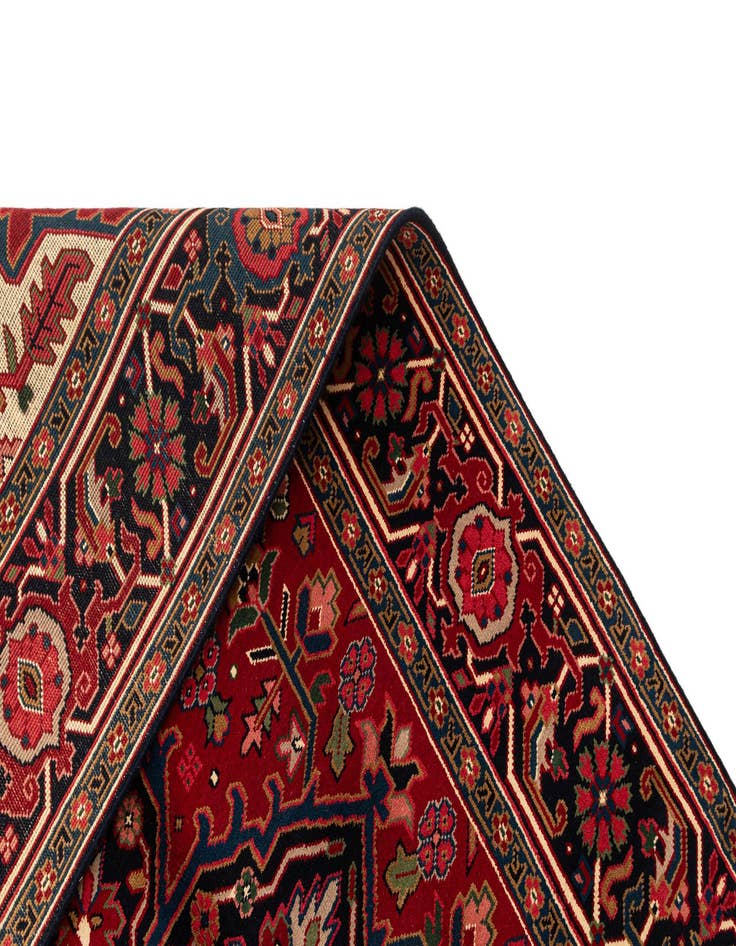 Detail image of  8' 1 x 12'  Hand Knotted Heriz Wool Rug