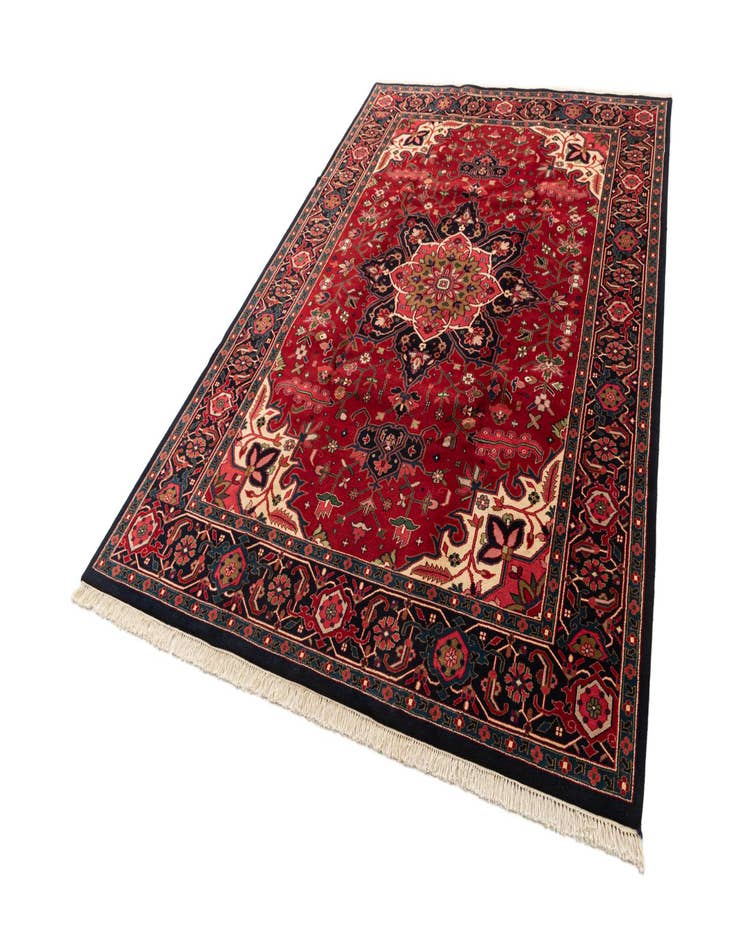 Detail image of  8' 2 x 11' 7  Hand Knotted Heriz Wool Rug