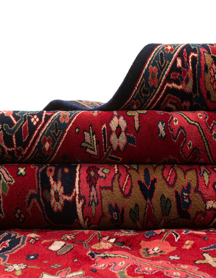 Detail image of  8' 2 x 11' 7  Hand Knotted Heriz Wool Rug