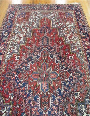 Detail image of  7' 7 x 11' 1  Hand Knotted Heriz Persian Wool Rug