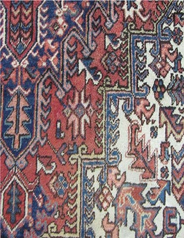 Detail image of  7' 7 x 11' 1  Hand Knotted Heriz Persian Wool Rug