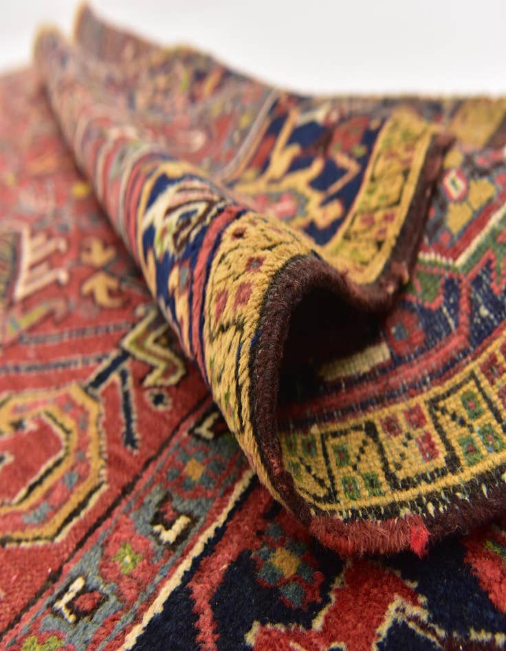 Detail image of  8' 2 x 11' 6  Hand Knotted Heriz Persian Wool Rug