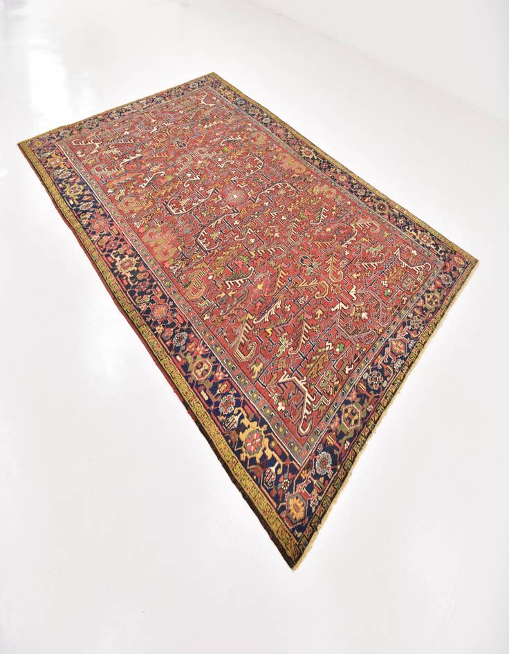 Detail image of  8' 2 x 11' 6  Hand Knotted Heriz Persian Wool Rug