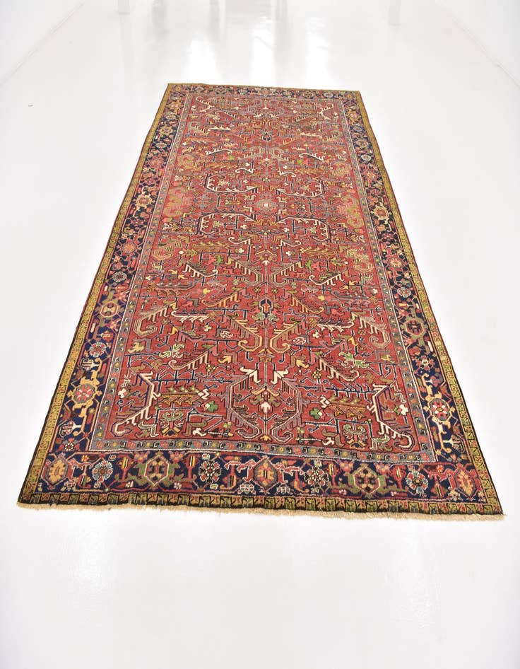 Detail image of  8' 2 x 11' 6  Hand Knotted Heriz Persian Wool Rug