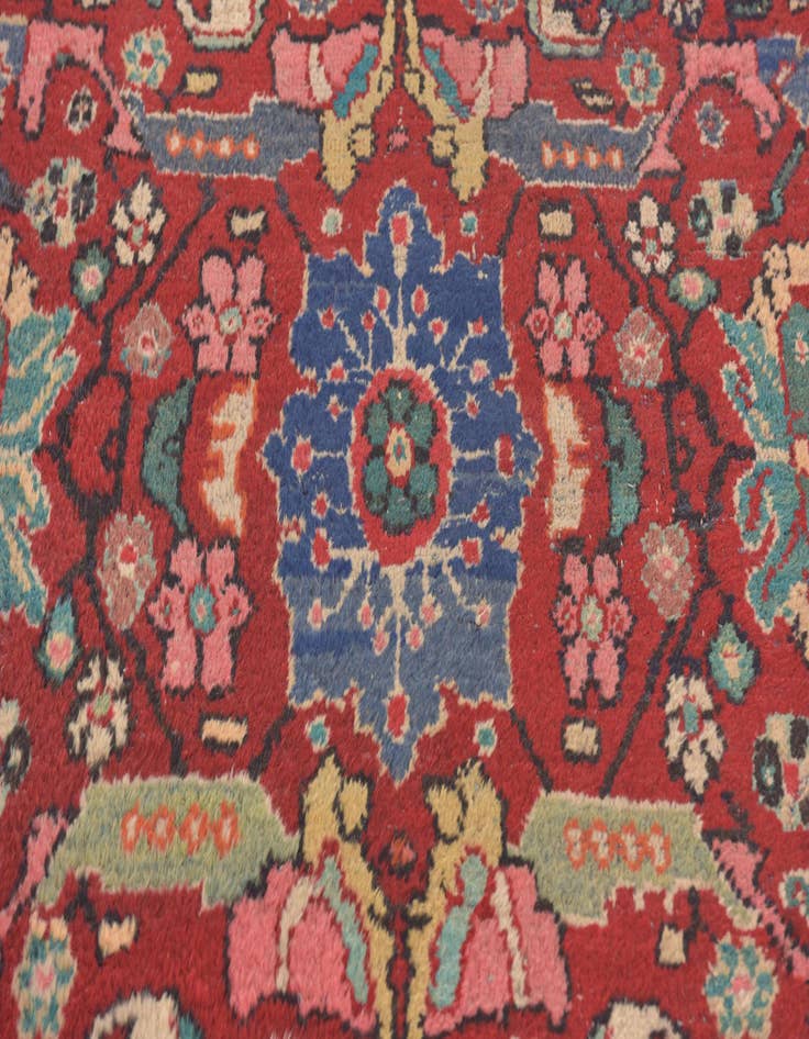 Detail image of  7' 2 x 10' 2  Hand Knotted Heriz Persian Wool Rug