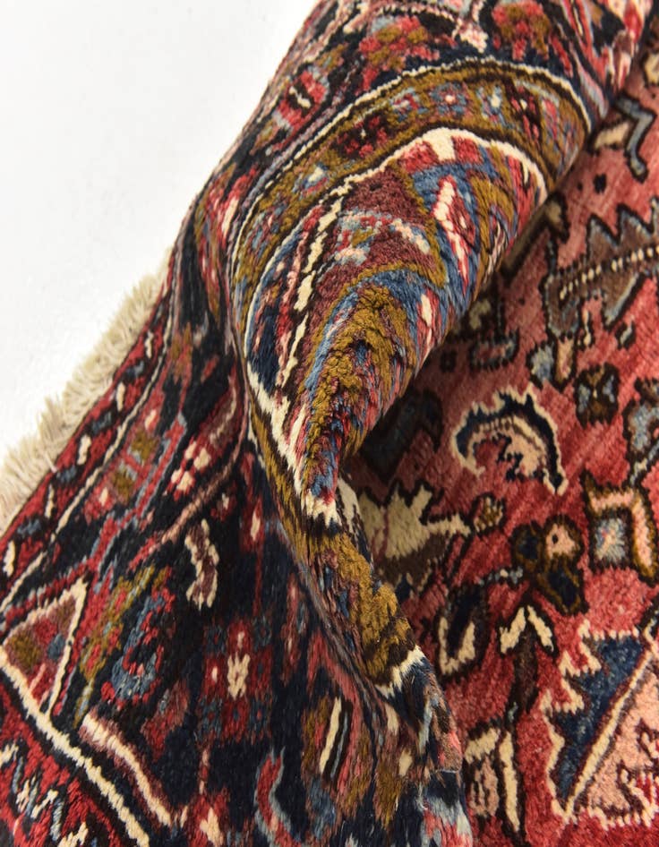 Detail image of  7' 7 x 10' 10  Hand Knotted Heriz Persian Wool Rug