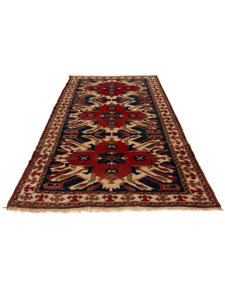 Detail image of  3' 7 x 6' 7  Hand Knotted Heriz Oriental Wool Rug