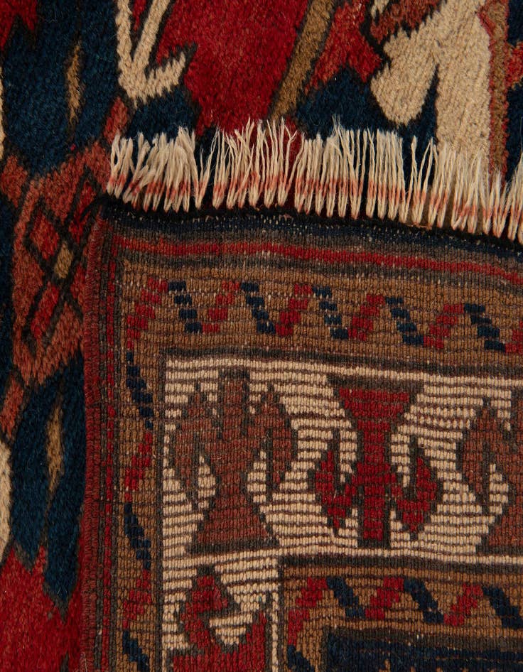 Detail image of  3' 7 x 6' 7  Hand Knotted Heriz Oriental Wool Rug