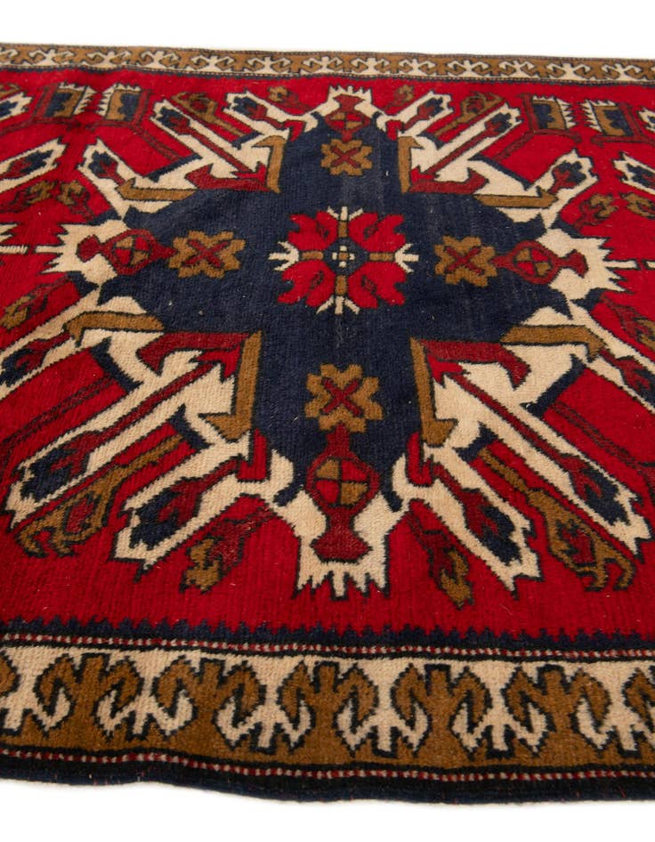 Detail image of  3' 8 x 6' 4  Hand Knotted Heriz Wool Rug