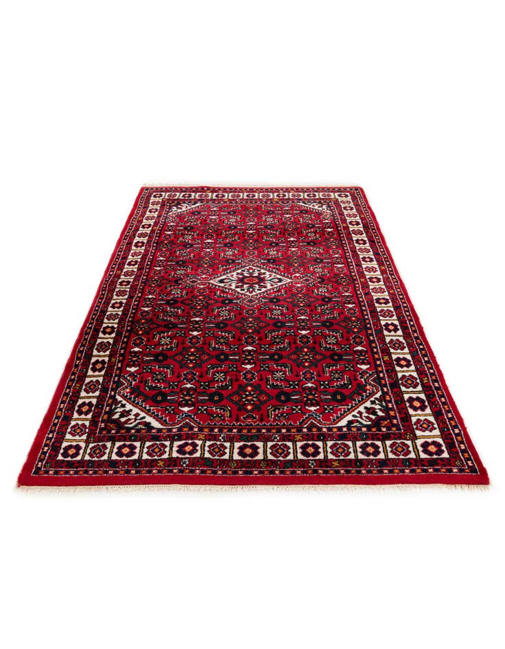 Detail image of  4' 5 x 6' 9  Hand Knotted Heriz Wool Rug