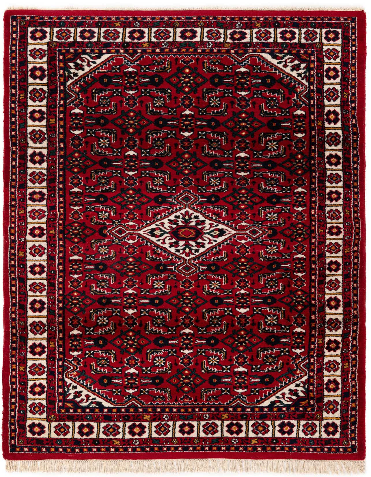 Primary image  4' 5 x 6' 9  Hand Knotted Heriz Wool Rug