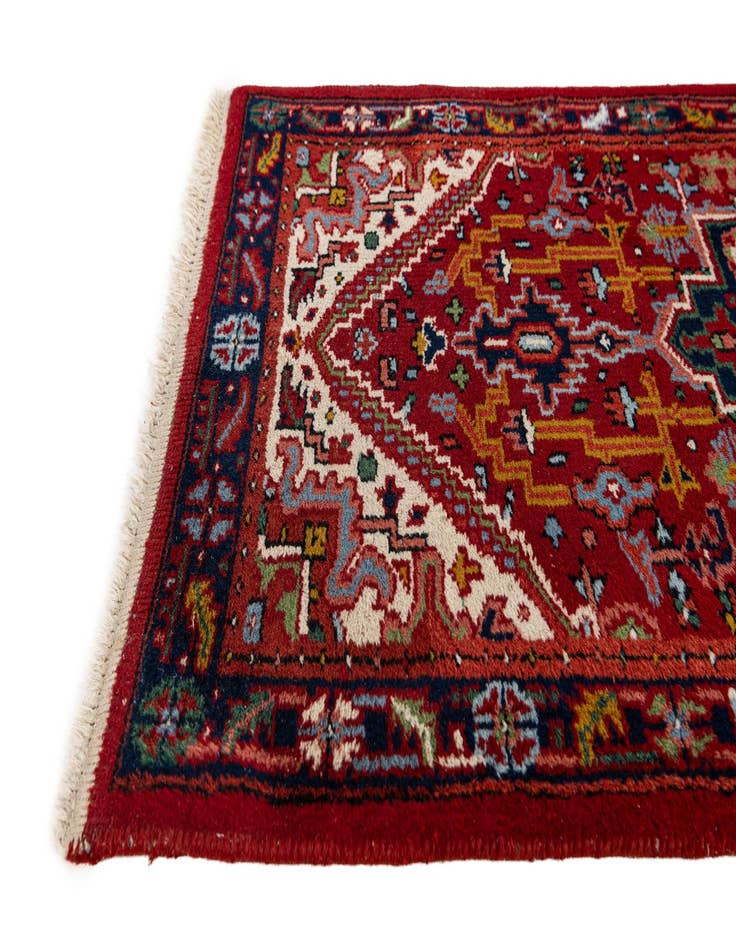 Detail image of  2' 5 x 4' 8  Hand Knotted Heriz Wool Rug