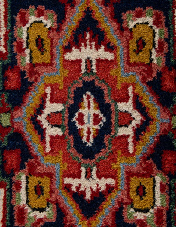 Detail image of  2' 5 x 4' 8  Hand Knotted Heriz Wool Rug