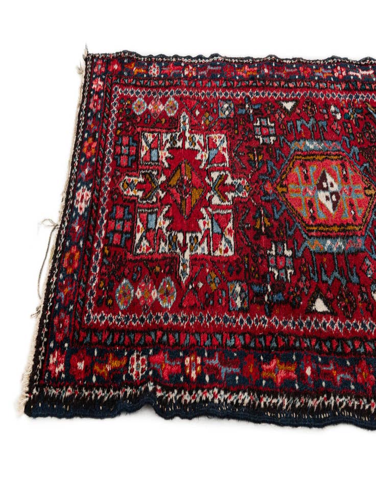 Detail image of  2' 6 x 4' 2  Hand Knotted Heriz Wool Rug