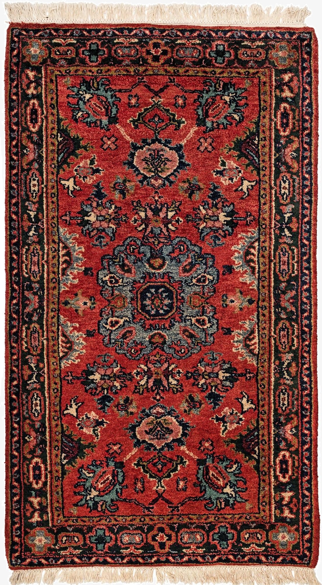  3' 2 x 5' 5  Hand Knotted Heriz Wool Rug