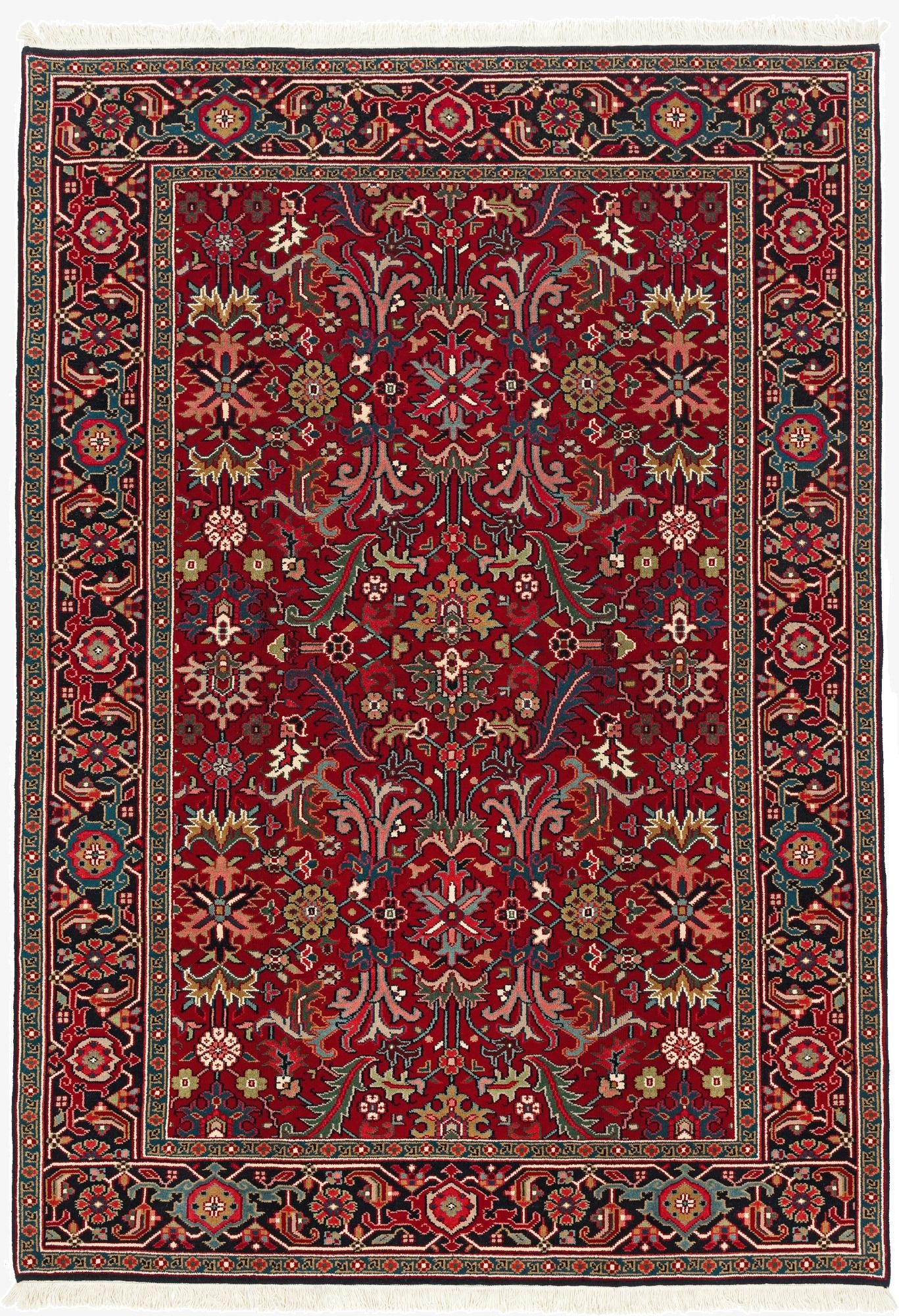  6' 2 x 8' 8  Hand Knotted Heriz Wool Rug