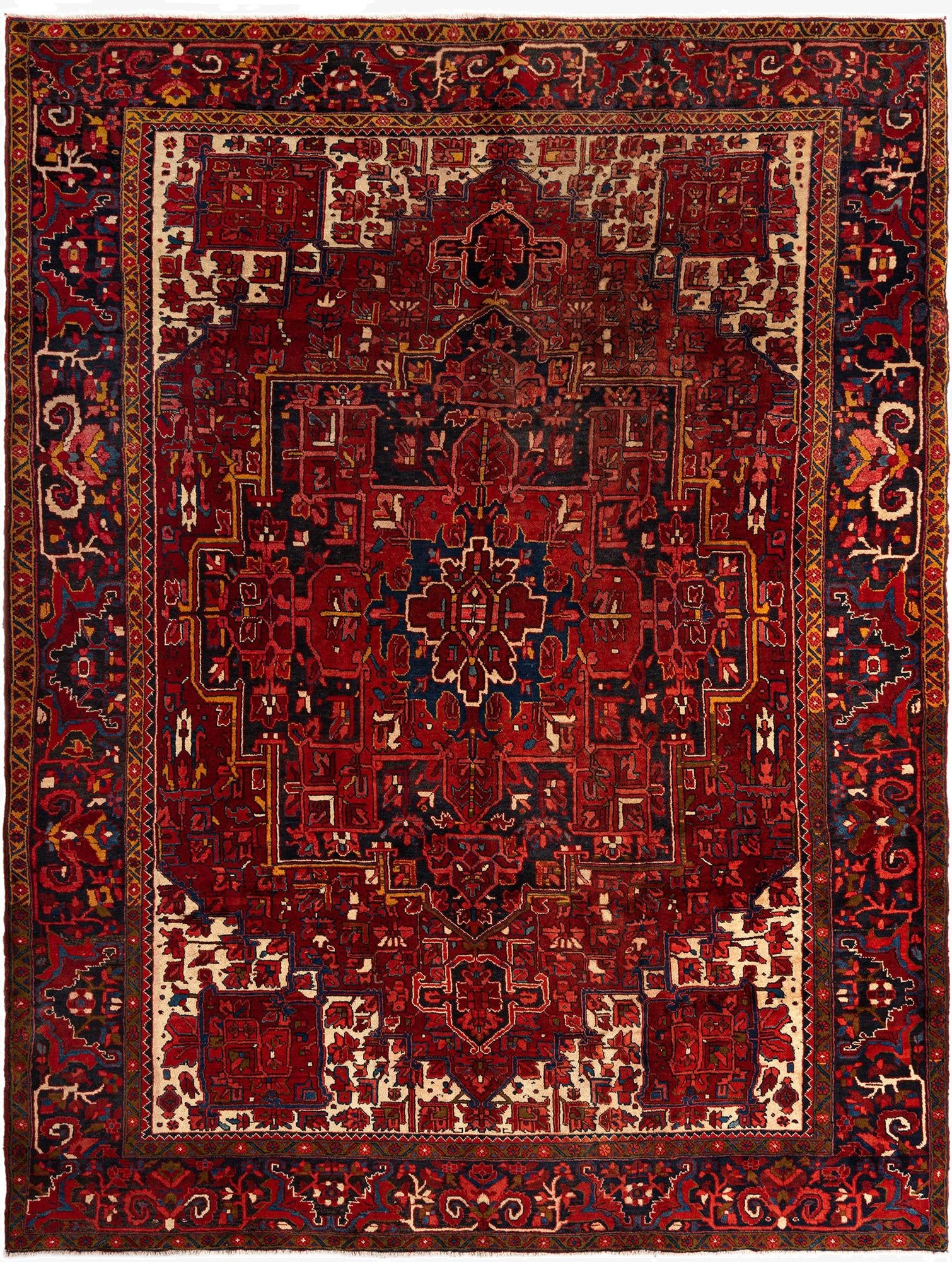  9' 8 x 12' 10 Heriz Wool Rug