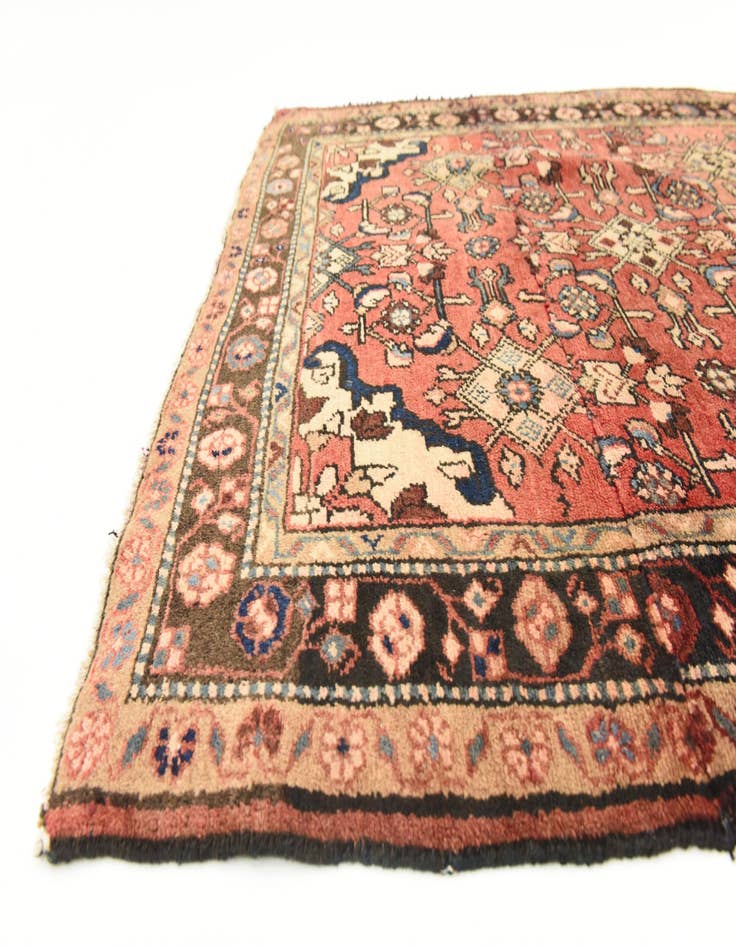 Detail image of  3' 8 x 7' 3  Hand Knotted Hossainabad Persian Wool Rug