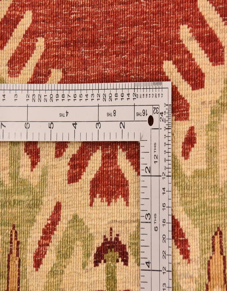 Detail image of  6' x 9'  Hand Knotted Ikat Rug
