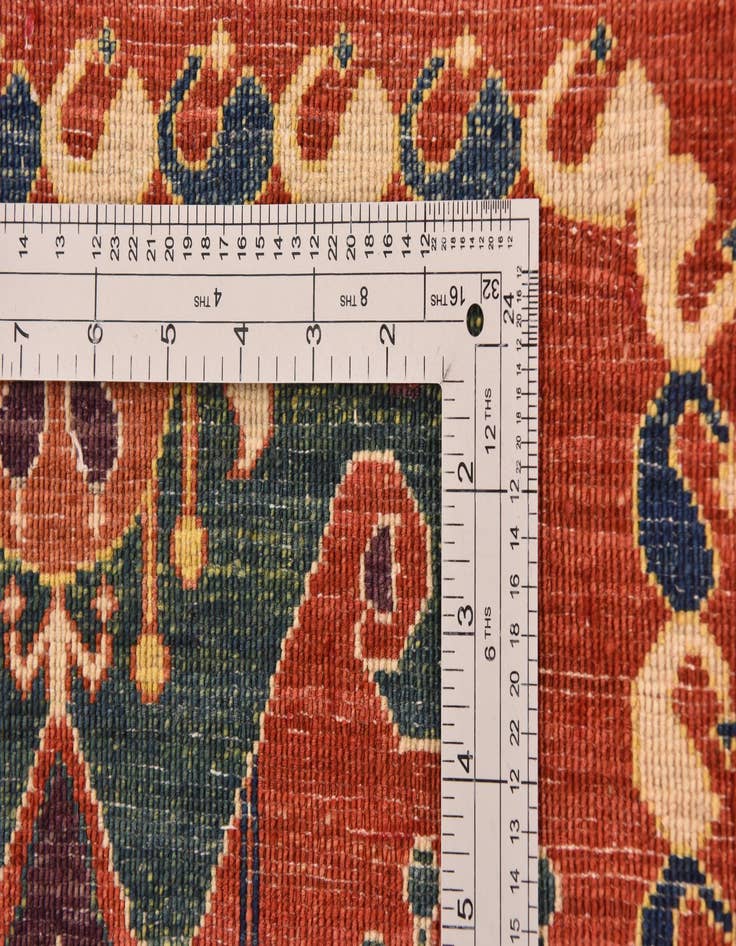 Detail image of  7' x 9' 2  Hand Knotted Ikat Rug