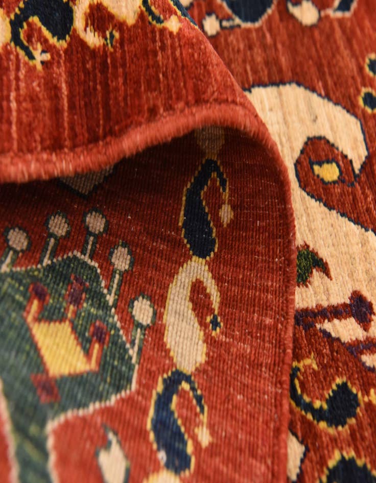 Detail image of  7' x 9' 2  Hand Knotted Ikat Rug