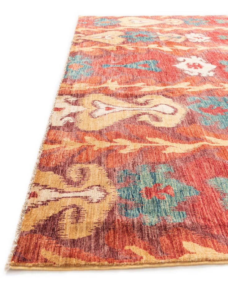 Detail image of  8' 4 x 9' 10  Hand Knotted Ikat Oriental Rug