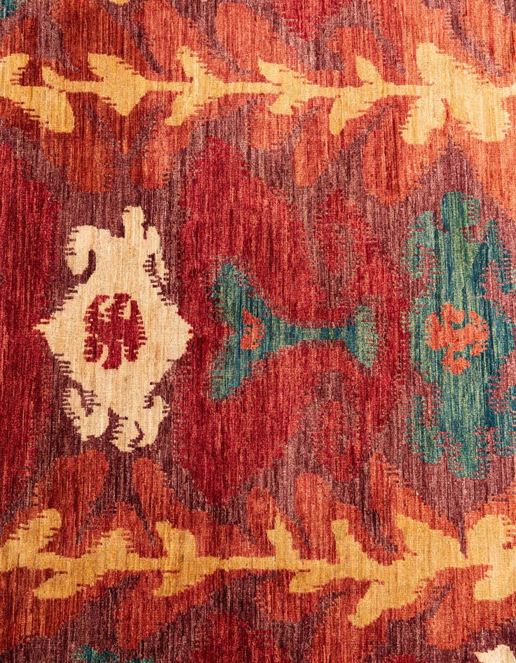 Detail image of  8' 4 x 9' 10  Hand Knotted Ikat Oriental Rug