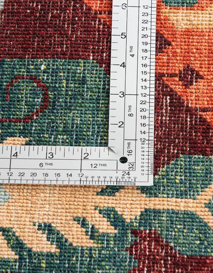 Detail image of  6' 10 x 9' 8  Hand Knotted Ikat Oriental Rug