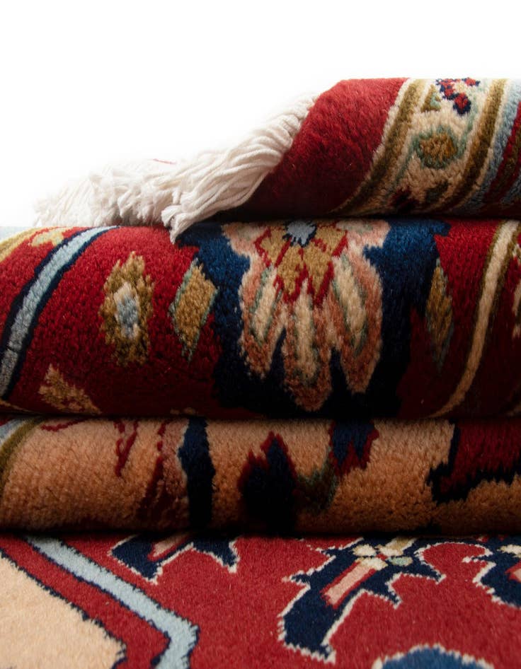 Detail image of  7' 11 x 11' 6  Hand Knotted Indo Heriz Wool Rug