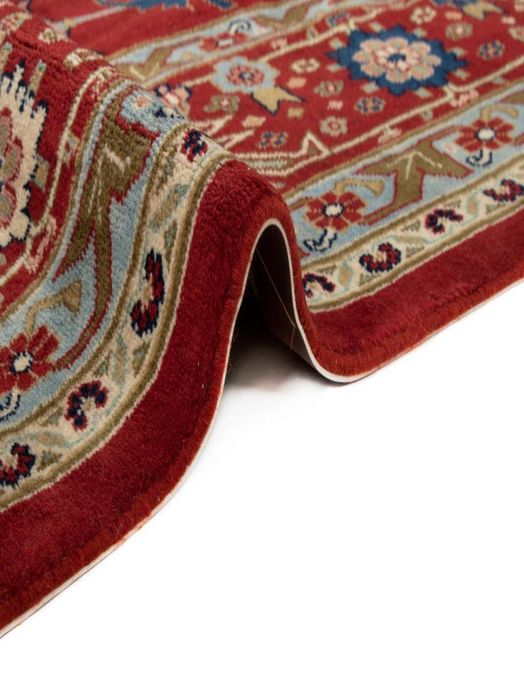 Detail image of  7' 11 x 11' 6  Hand Knotted Indo Heriz Wool Rug