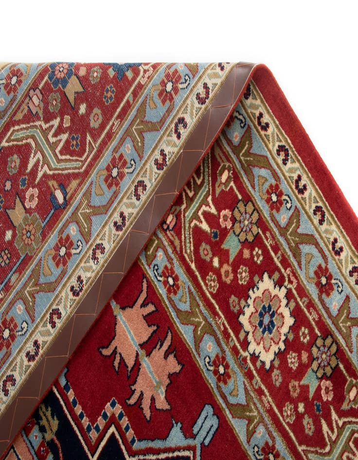 Detail image of  7' 11 x 11' 6  Hand Knotted Indo Heriz Wool Rug