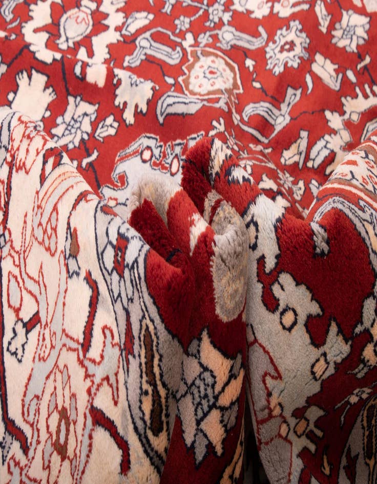 Detail image of  8' 3 x 10' 6  Hand Knotted Indo Tabriz Wool Rug