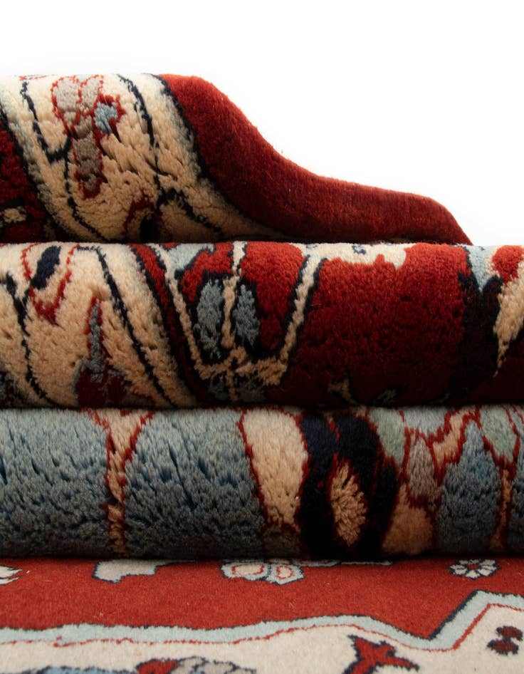 Detail image of  9' 5 x 10' 10  Hand Knotted Indo Tabriz Wool Rug