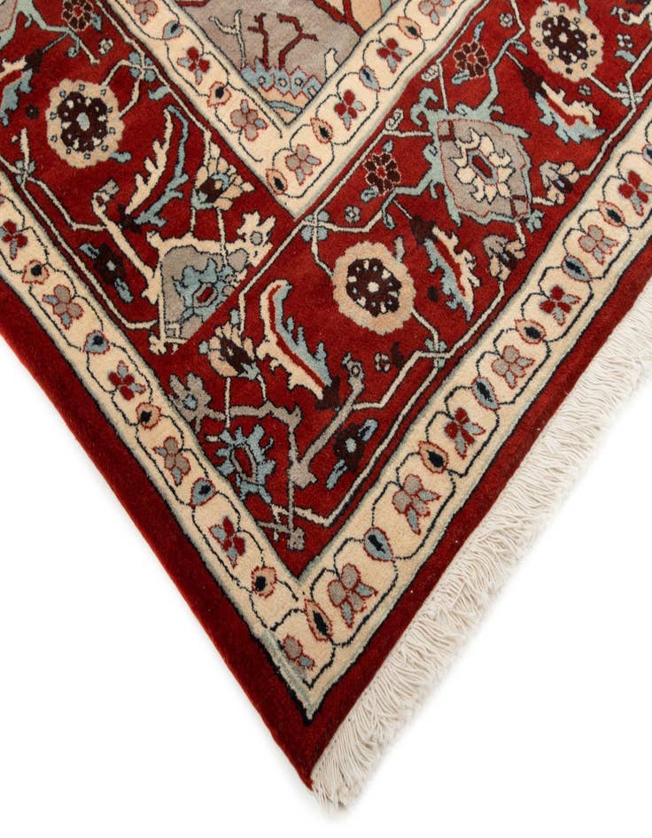 Detail image of  9' 5 x 10' 10  Hand Knotted Indo Tabriz Wool Rug