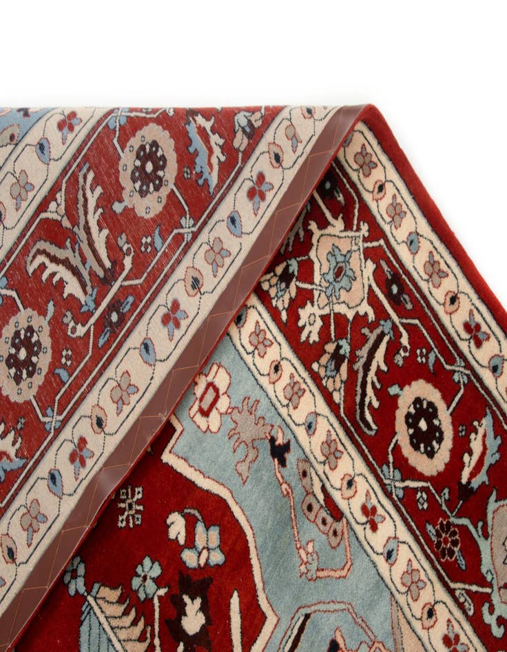 Detail image of  9' 5 x 10' 10  Hand Knotted Indo Tabriz Wool Rug