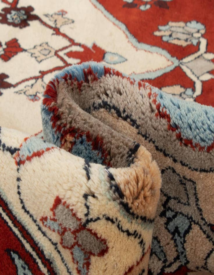 Detail image of  9' 5 x 10' 10  Hand Knotted Indo Tabriz Wool Rug