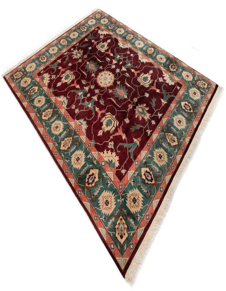 Detail image of  8' x 9' 10  Hand Knotted Indo Tabriz Wool Rug