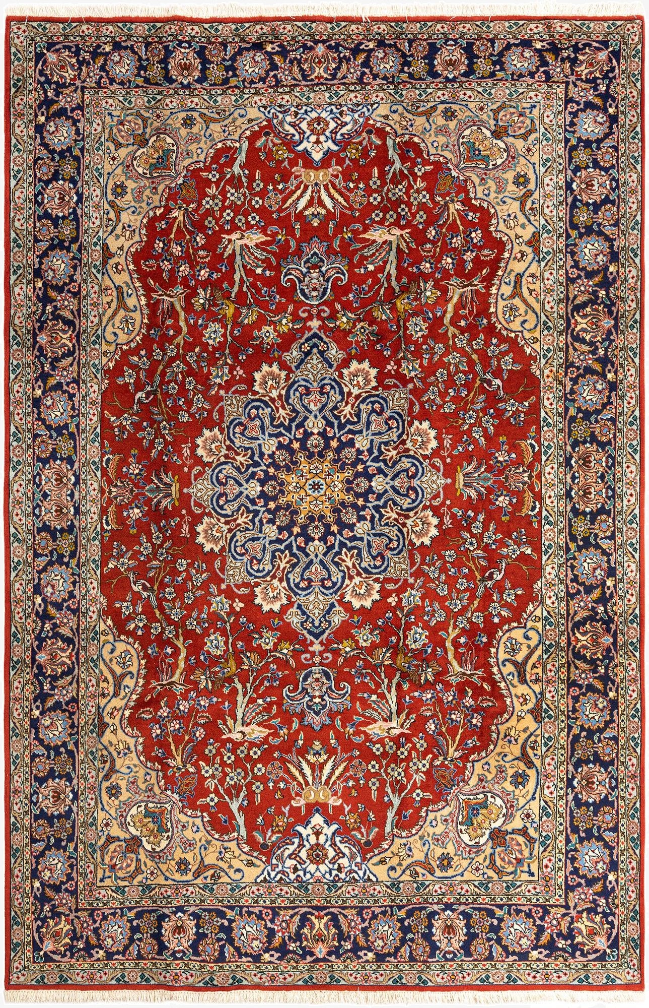  7' 5 x 11' Indo Tabriz Wool Rug