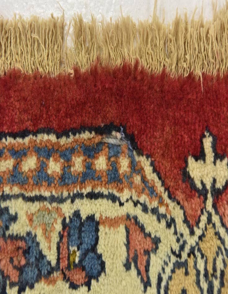 Detail image of  9' 10 x 13'  Hand Knotted Isfahan Persian Wool Rug
