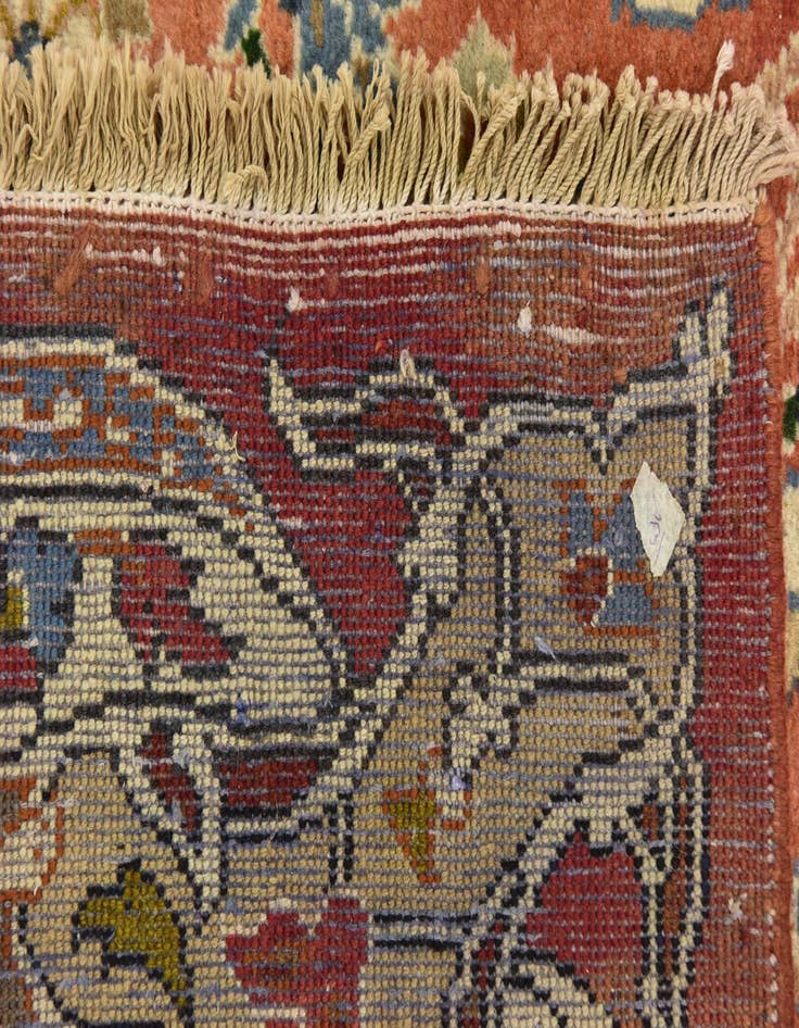 Detail image of  9' 10 x 13'  Hand Knotted Isfahan Persian Wool Rug