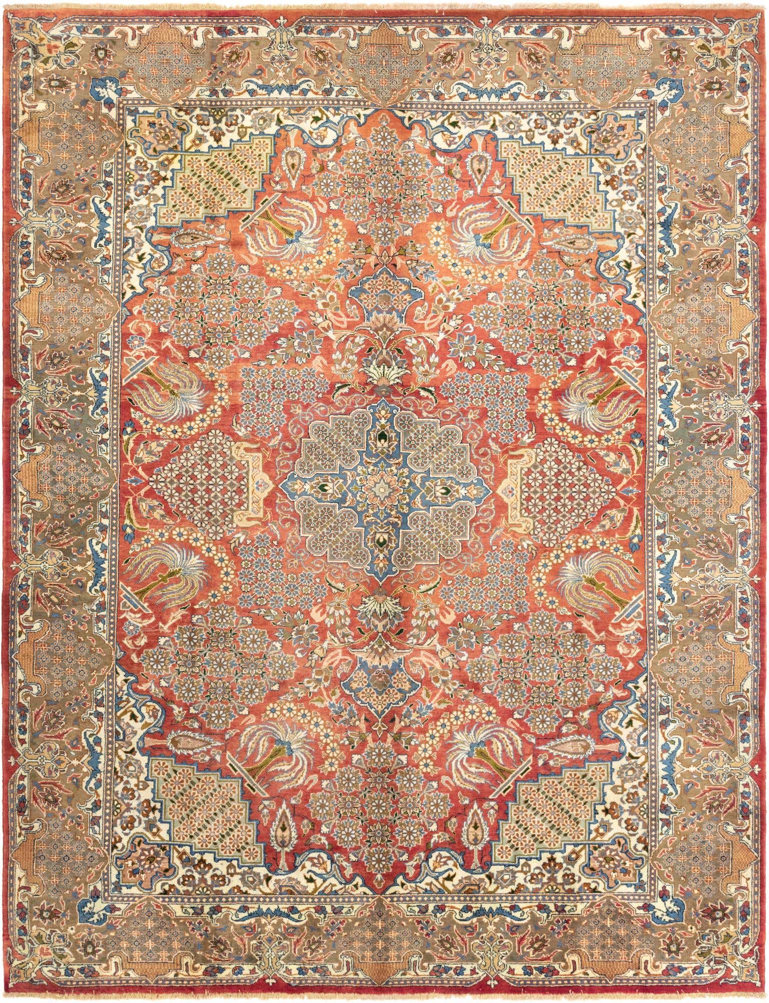 Primary image 9' 10 x 13' Hand Knotted Isfahan Persian Wool Rug