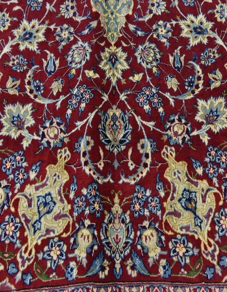 Detail image of 10' x 13' 7 Hand Knotted Isfahan Persian Wool Rug