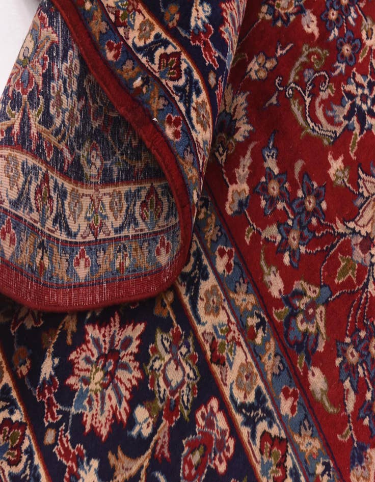 Detail image of  10' x 12' 7  Hand Knotted Isfahan Persian Wool Rug