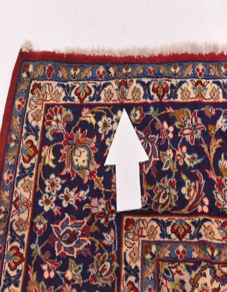 Detail image of  10' x 12' 7  Hand Knotted Isfahan Persian Wool Rug