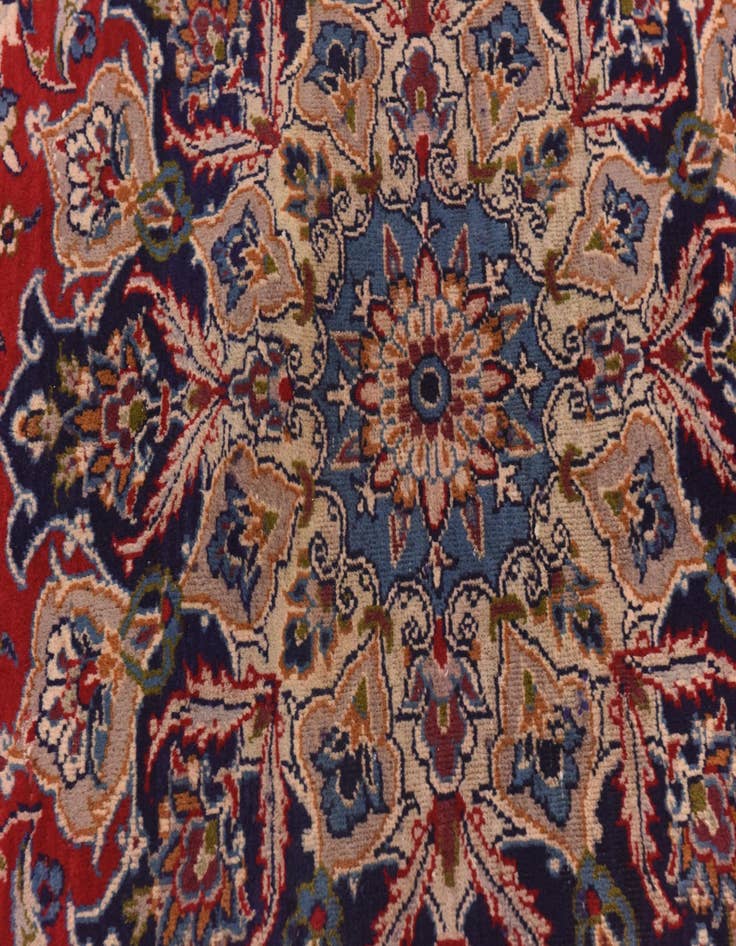 Detail image of  10' x 12' 7  Hand Knotted Isfahan Persian Wool Rug