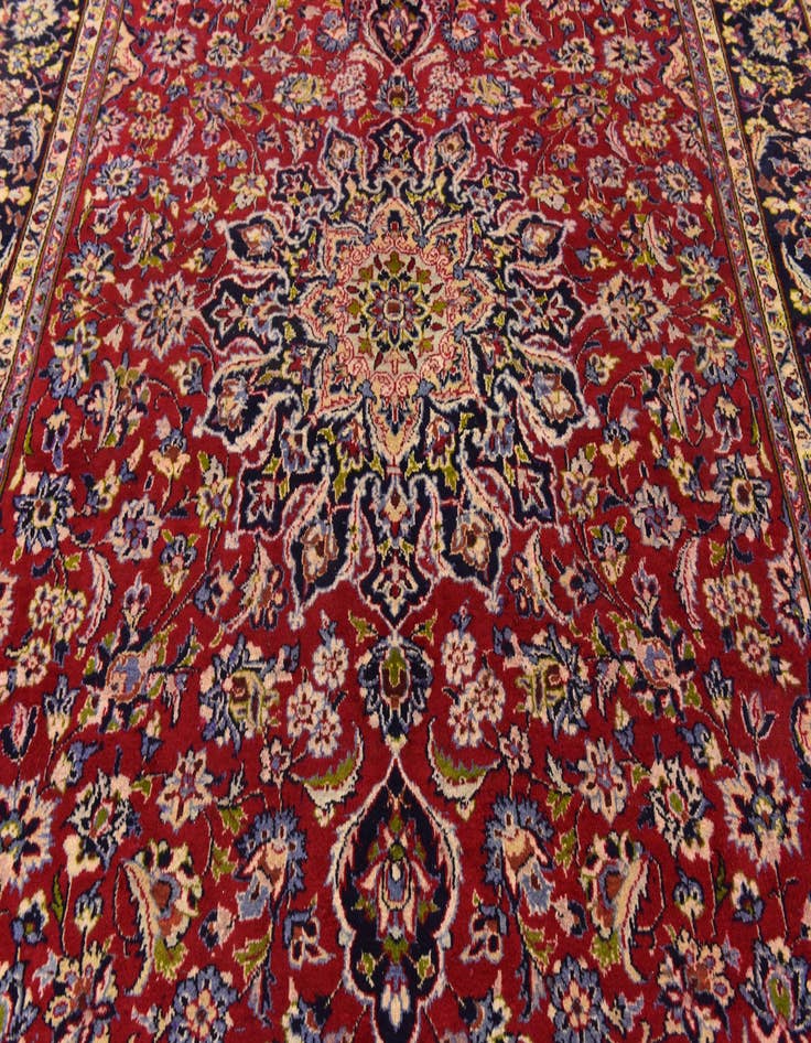 Detail image of  8' 8 x 11' 10  Hand Knotted Isfahan Persian Wool Rug