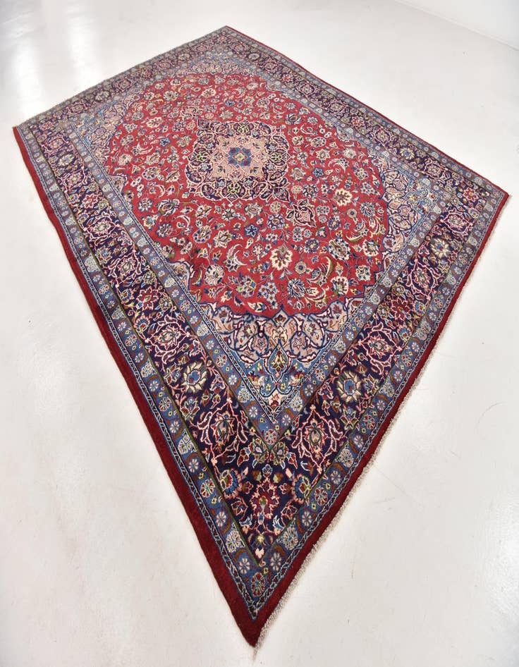 Detail image of  9' 8 x 12' 9  Hand Knotted Isfahan Persian Wool Rug