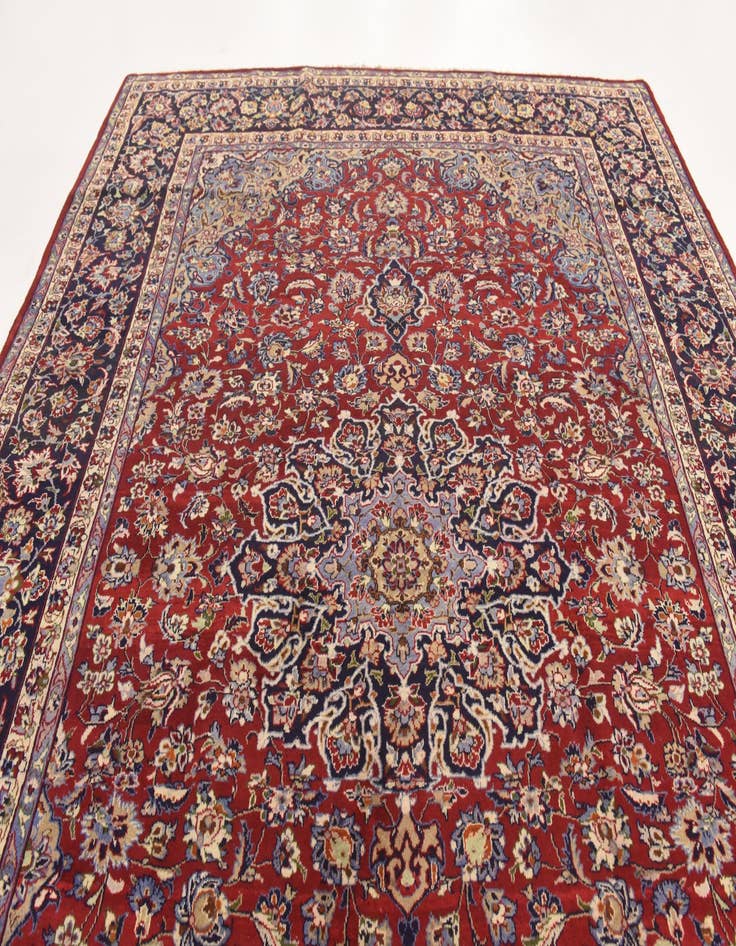 Detail image of  9' 9 x 13' 4  Hand Knotted Isfahan Persian Wool Rug