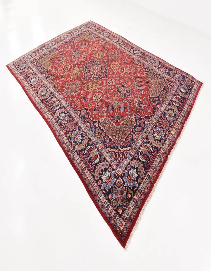 Detail image of  9' 7 x 13'  Hand Knotted Isfahan Persian Wool Rug