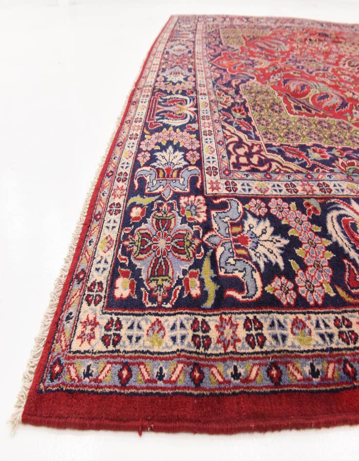 Detail image of  9' 7 x 13'  Hand Knotted Isfahan Persian Wool Rug